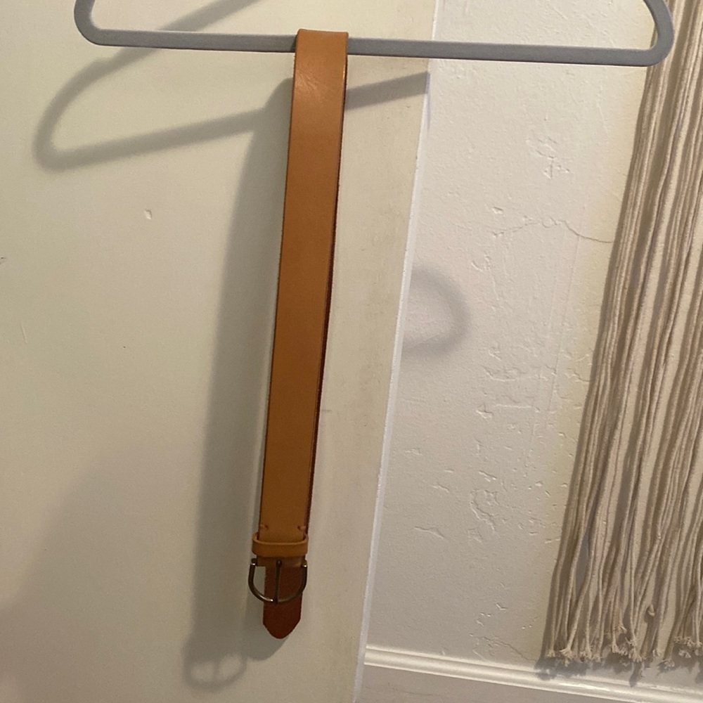 Brown leather belt